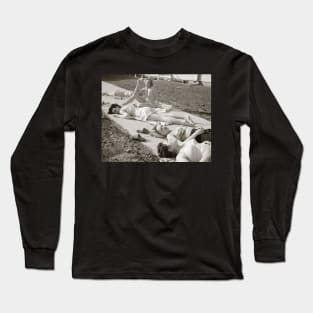 Girls Sunbathing, 1943. Vintage Photo Long Sleeve T-Shirt